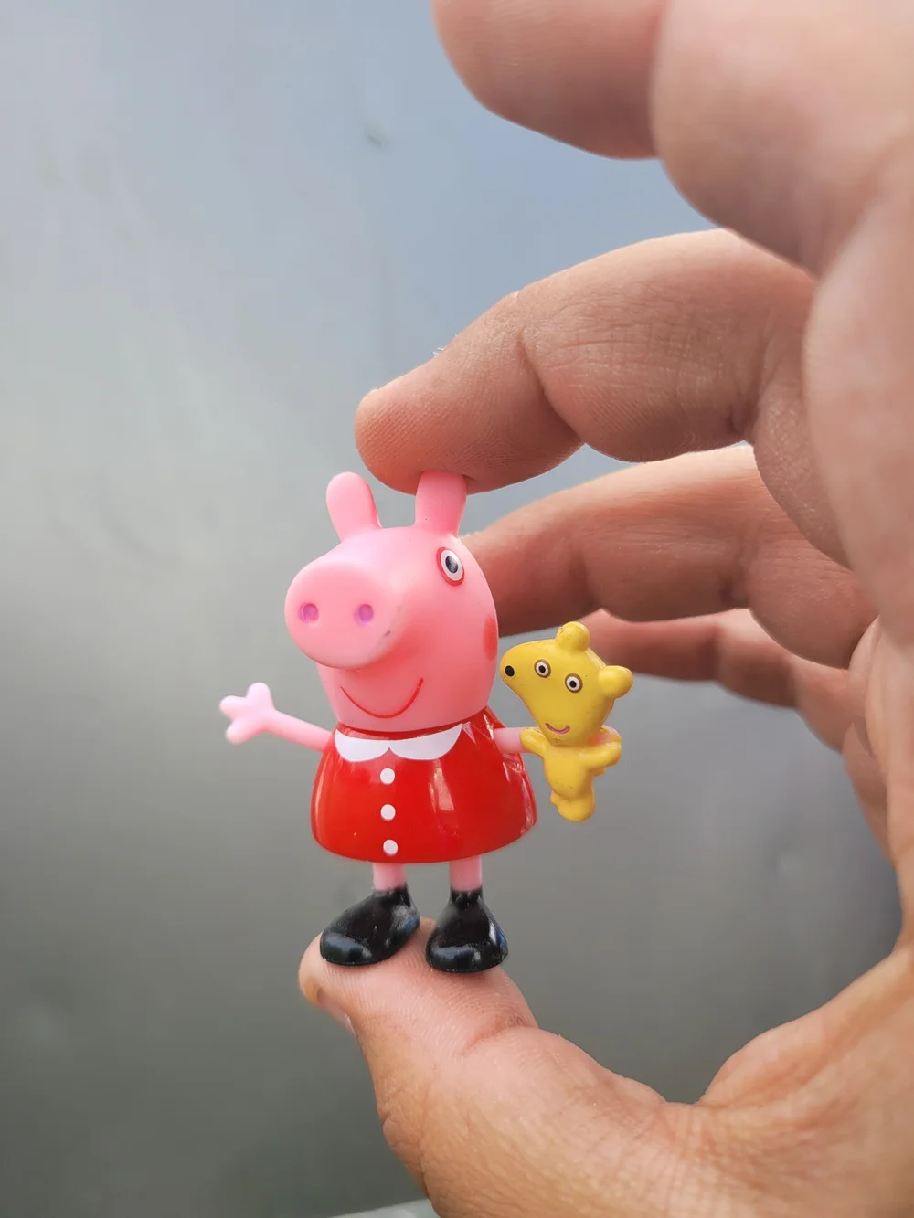 Peppa Pig Holding Mini Teddy Bear Figure 2.25